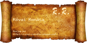 Révai Renáta névjegykártya